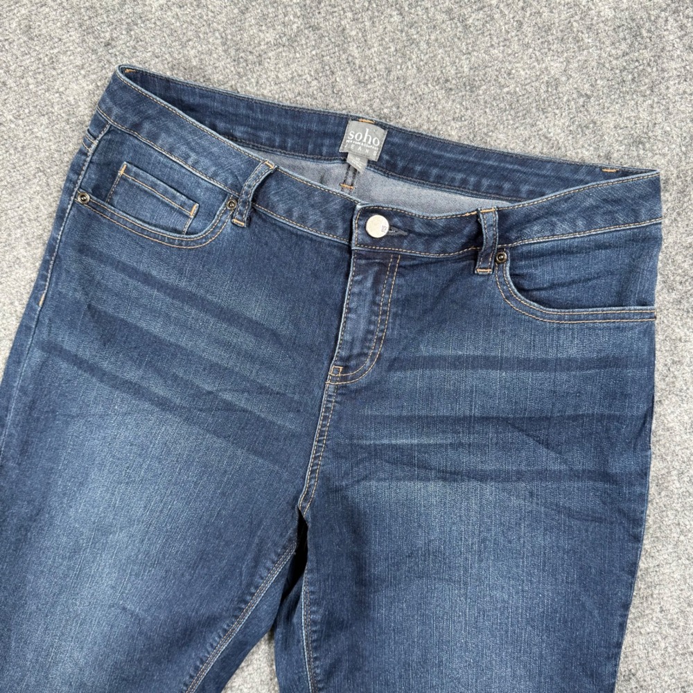Soho Shorts Size 10 Dark Wash New York Company Denim Bermuda Women's